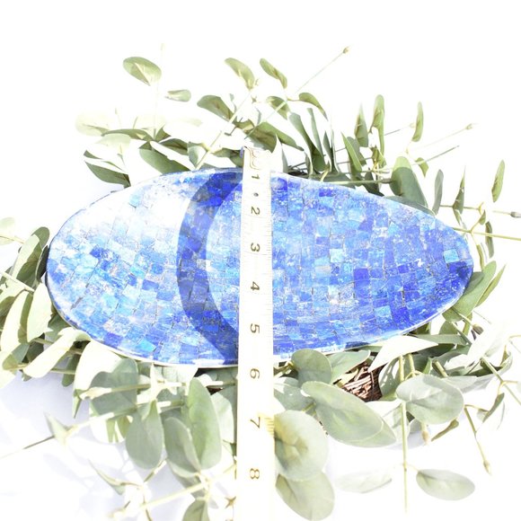 Jay King Lapis Inlay Shell Bowl - Picture 3 of 10